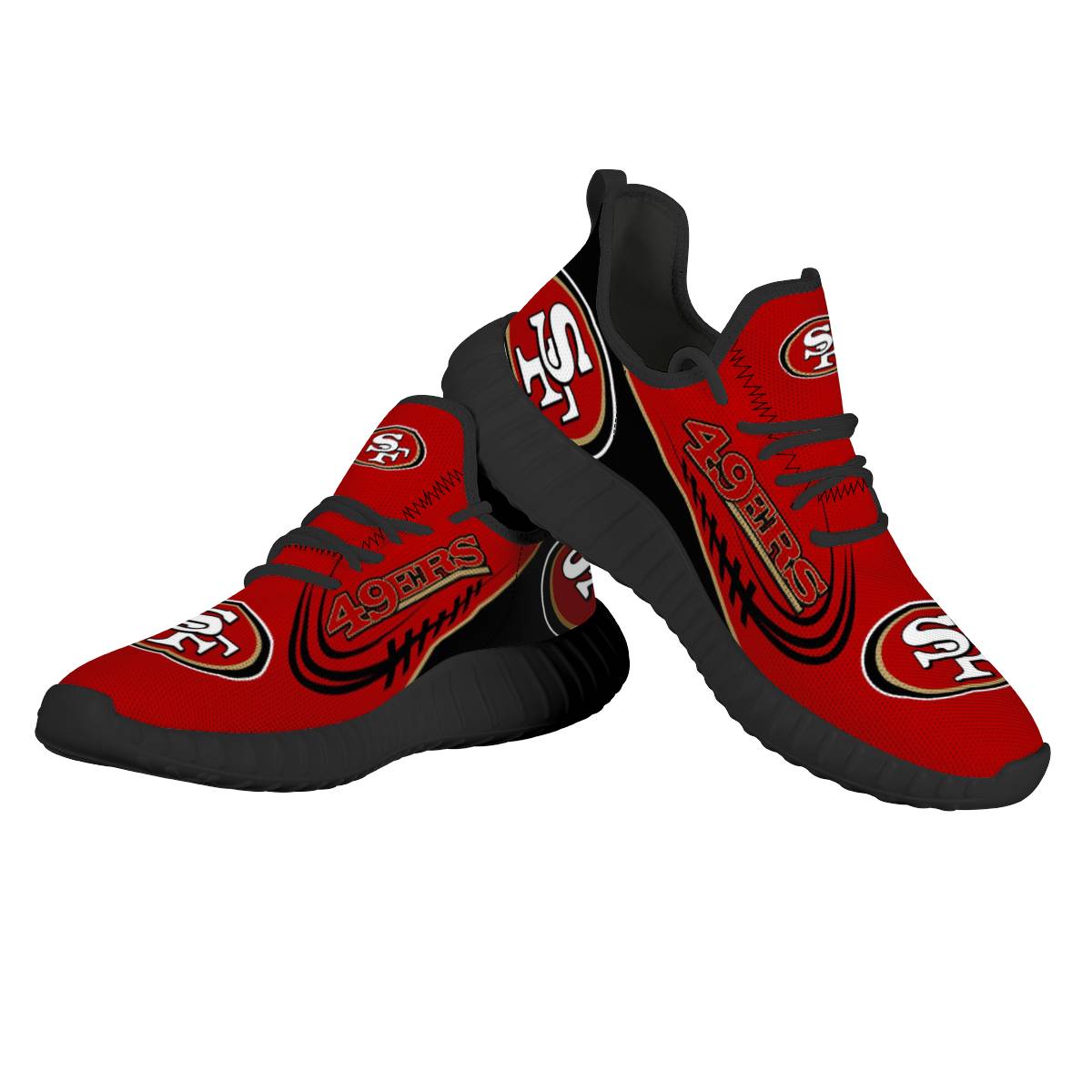 Men's San Francisco 49ers Mesh Knit Sneakers/Shoes 012